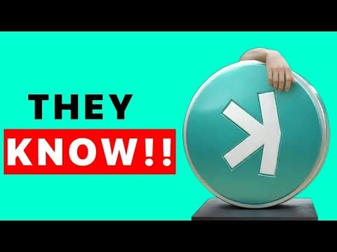 Kaspa offre un'opportunità unica nella vita. Ecco cosa stanno facendo i grandi investitori! — Kaspa video by KaspaWoja𐤊