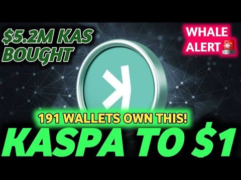 KASPA (KAS)TO $1?! Whale Accumulation Signals Massive Move (Toccata Update) | KASPA CRYPTO UPDATE — Kaspa video by Zacchy Crypto Update